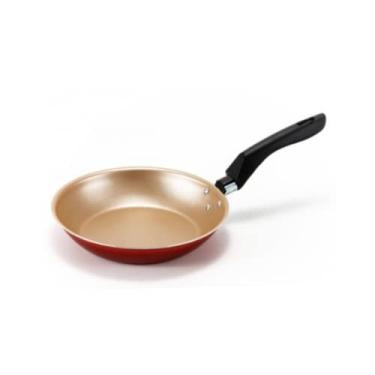 Imagem de Frigideira Francesa 18cm AntiAderente Pequena - Cereja com Dourado Não Gruda