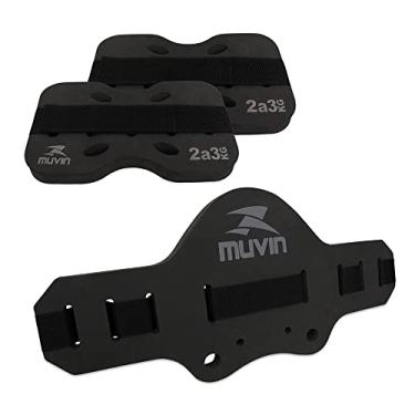 Imagem de Kit Muvin com Caneleira Hidroginástica de 2kg a 3kg – Fechamento Regulável - Ajustável - Flexível - Lavável + Cinto Flutuante – Fechamento em Fecho de Contato – Treino - Natação - Hidro (Preto)