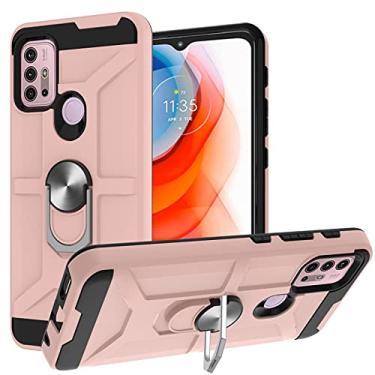 Imagem de YUNCHAO Caixa de telefone Para Motorola Moto G10 / G30 Goda de guerra TPU + PC Case de proteção magnética à prova de choque com suporte para anel capa para celular