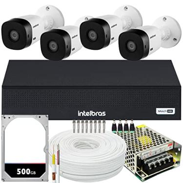 Imagem de Kit 4 câmeras Intelbras VHL 1220 Full HD Multi HD DVR 1004-C
