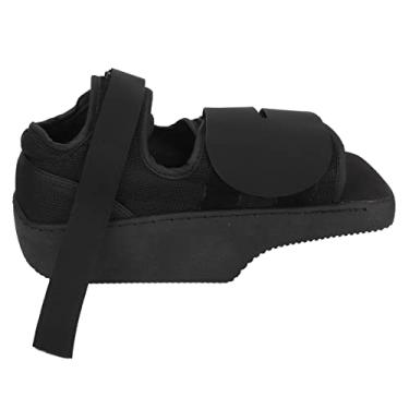 Imagem de Sapata Pós-operatória, Proteção Antiderrapante, Suporte de Arco de Inicialização de Descarga de Colisão 15 Graus Inferior Com Tiras de Fixação Ajustáveis ​​para Recuperação do pé (L)