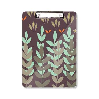 Imagem de Placa de suporte para prancheta com tinta de planta verde marrom A4