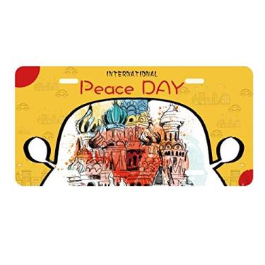 Imagem de DIYthinker Rússia, Moscou, Catedral de São Basílio Placa de Carro Decoração Dia da Paz
