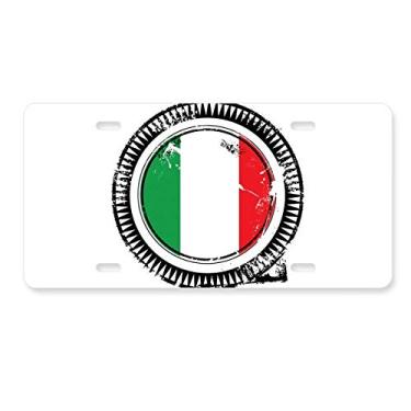 Imagem de DIYthinker Bandeira nacional da Itália Europa Country Mark placa de carro decoração de aço inoxidável