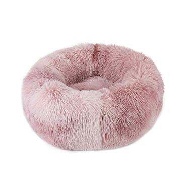Imagem de jia cool Camas de gato para gatos em ambientes internos - 78 x 78 cm, cama lavável para gatos e cães, almofada macia de pelúcia para animais de estimação, cama calmante e autoaquecimento para melhoria do sono, rosa escuro