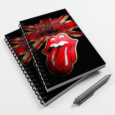 Imagem de Caderno Universitário 200 fls 10 Mat Rock Rolling Stones