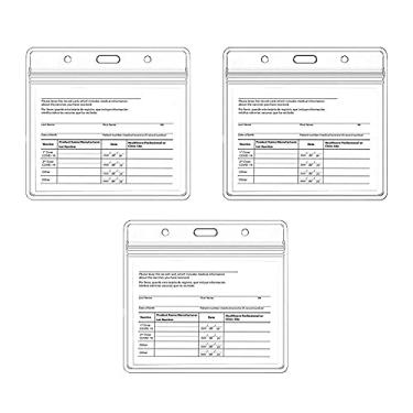 Imagem de Goick Porta-cartão de vacinação, 10 x 7,6 cm, protetor de registro de imunização, à prova d'água, vacina horizontal, etiqueta de identificação, crachá de vinil transparente, porta-cartões com zíper resselável (3)