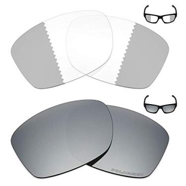 Imagem de 2 pares de lentes de reposição Mryok+ para óculos de sol Oakley Jupiter Squared – cinza eclipse fotocromático/prata titânio