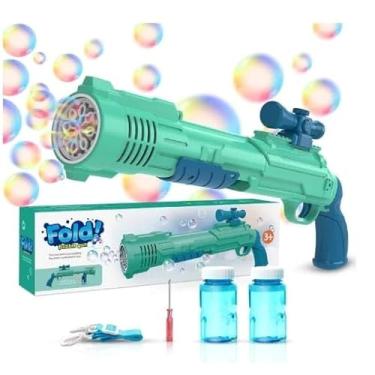 Imagem de Lançador Bolhas De Sabão Pistola Máquina Brinquedo Bola Bolha Crianças Cor Azul
