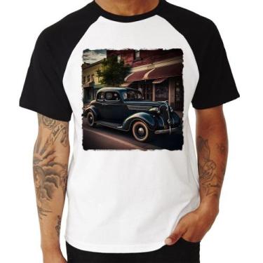 Imagem de Camiseta Raglan Carro Vintage Na Cidade - Foca Na Moda