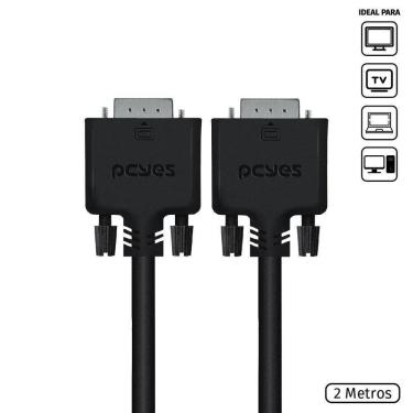 Imagem de Cabo De Vídeo Vga 15 Pinos Macho Para Vga 15 Pinos Macho 28awg Puro Cobre 2 Metros - Pv...