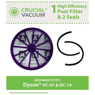 Imagem de Crucial Vacuum Filtro de poste e duas meias vedações compatíveis com Dyson DC07 e DC14, compare com a peça # 901420-02
