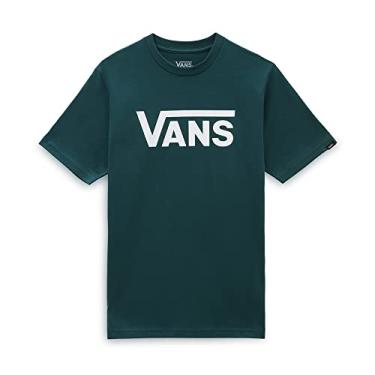 Imagem de Vans Camiseta clássica de manga curta, Clássico, azul-petróleo/branco, M