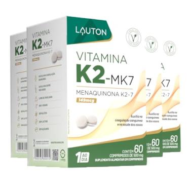 Imagem de Vitamina K2 Mk7- Menaquinona Lauton 60 Comprimidos 4un