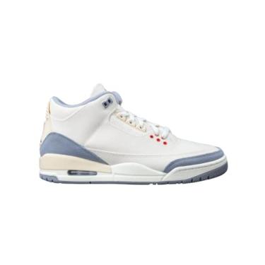 Imagem de Nike Air Jordan 3 Retro Musselina Masculina DH7139-100, Musselina/University Red-cement G, 11.5