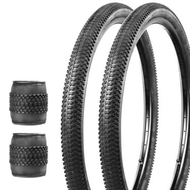 Imagem de WEEROCK Pacote com 2 pneus de bicicleta de 29 polegadas pneu dobrável de substituição (53-622) 29 x 2,1 MTB pneu de bicicleta de montanha, preto
