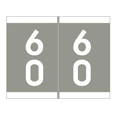 Imagem de Doctor Stuff - File Folder Labels, Terminal Digit Filing, Consecutive Double Digit Numbers 60-69, BARKLEY FDAVM Match - AVDM Series Chart Stickers, Gray, 1-3/16 x 1-1/2", 500/Roll