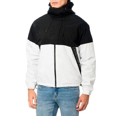 Imagem de Jaqueta Calvin Klein Jeans Masculina Hoodie Nylon Matelasse Bicolor Preta/Branca-Masculino