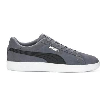 Imagem de PUMA Tênis masculino Smash 3.0 com cadarço casual - cinza, Cinza, 43