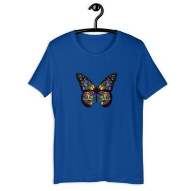 Imagem de Camiseta Infantil Unissex Borboleta Colorida-Unissex