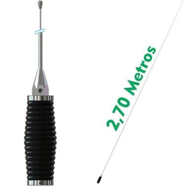 Imagem de Antena Móvel Px Inox Maria Mole Base Preta Max Steelbras 2,70 metros A