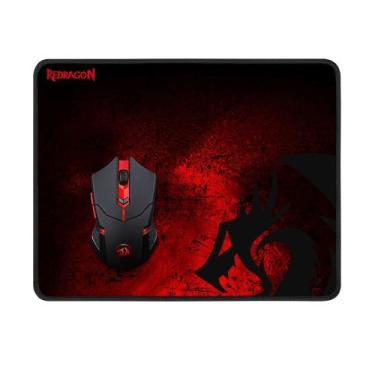 Imagem de Mouse Gamer Redragon USB + Mouse Pad M601WL-Ba 2 Em 1 Preto/Vermelho