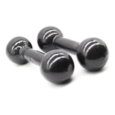 Imagem de Halter Emborrachado Par De 3 Kg Para Supino E Fortalecimento - Infinit