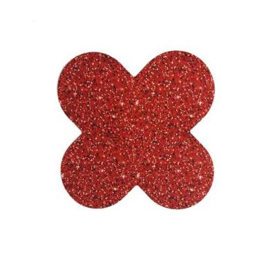 Imagem de Forminha para doces 4 Pétalas Glitter Vermelho - 50 unidades -  NC Toy