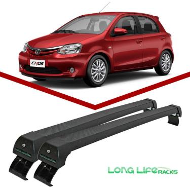 Imagem de Rack Teto Bagageiro Etios Toyota Longlife Sport Aluminio Preto