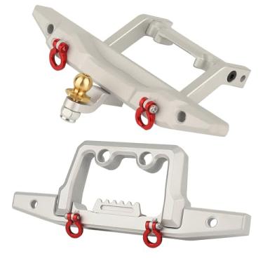 Imagem de RZXYLRC Front & Rear Bumper Aluminum for Traxxas 1/18 TRX4M TRX-4M Defender RC Crawler Car Upgrade Parts (Silver)