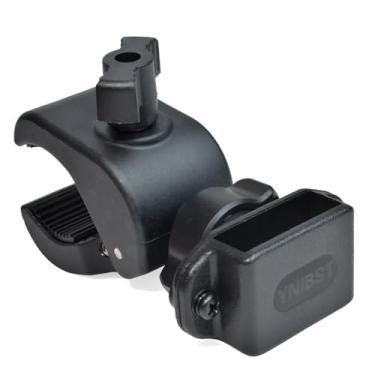 Imagem de YNIBST Braçadeira de suporte para walkie talkie, suporte de rádio bidirecional para guidão de scooter de motocicleta, instalação rápida e fácil, para Motorola Talkabout Midland Cobra BaoFeng Quansheng