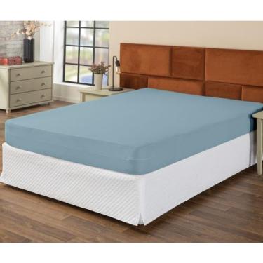 Imagem de Capa Protetora Colchão Casal 20cm Altura Com Zíper Malha Algodão - sul