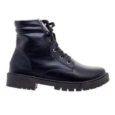 Imagem de Bota Coturno Feminina Tratorado Fashion Fz 406020 Preta-Feminino