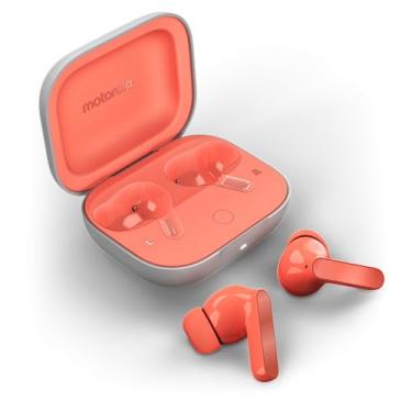 Imagem de Fone de ouvido Sem Fio Bluetooth Motorola Moto Buds Cancelamento de Ruído Ativo - Peach