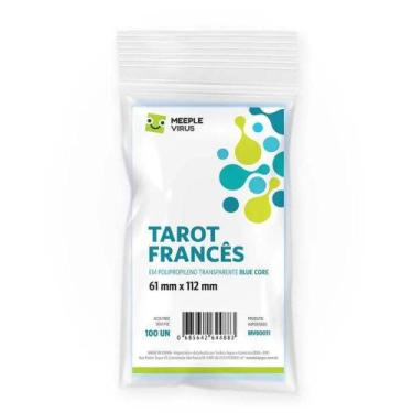 Imagem de Shields Sleeves Tarot Francês 61 X 112mm Blue Core Meeple Virus 100 un