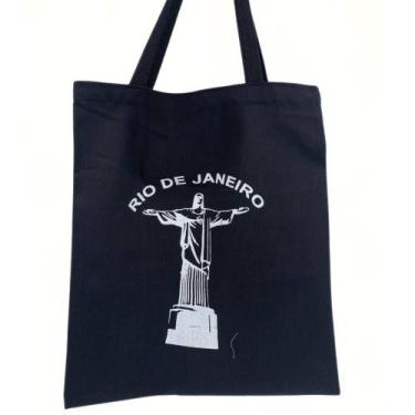 Imagem de Bolsa Ecobag 100% algodão Black CRISTO RJ - CARIOCA MAIS