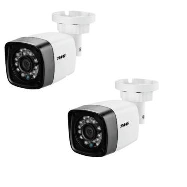 Imagem de kit 2 Câmera Bullet 4x1 Hd 720p Lente 2,8mm Infra 20 Metros - TWG