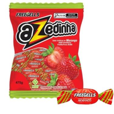Imagem de Bala Freegells Azedinha Morango Riclan 475g