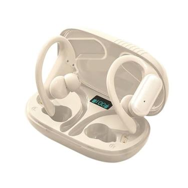 Imagem de OPWAOTO Fone de Ouvido Bluetooth com Microfone e Cancelamento de Ruído Ativo - Earbuds Sem Fio, Esportes e Alta Performance, 60 Horas de Autonomia, Som HIFI e Bluetooth 5.3 (Branco)