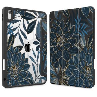 Imagem de Tuiklol Capa para iPad de 11 polegadas (chip A16) 2025 geração 11ª / iPad 11 polegadas 2022 10ª geração, porta-lápis embutido com capa à prova de choque, capa traseira transparente transparente,