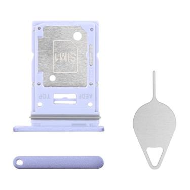 Imagem de BESJMYT Substituição da bandeja do cartão SIM para Samsung Galaxy A54 (versão SIM único) Adaptador de suporte de slot de bandeja de cartão violeta com ejetor de agulha para A54 SM-A546U SM-A546U1