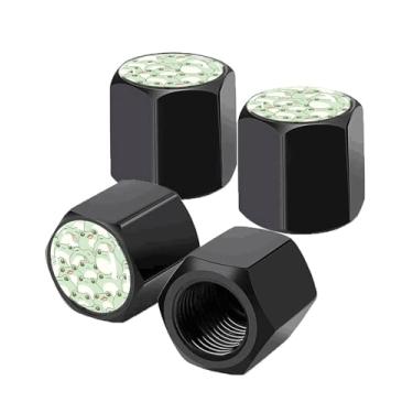 Imagem de Pacote com 4 tampas de haste de válvula de pneu, tampas de haste de roda de carro, tampas de válvula de ar de alumínio, ajuste universal para carros, SUVs, caminhões, bicicletas e motocicletas (sapos