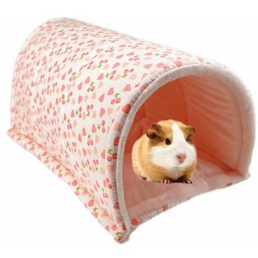 Imagem de Copfeu Esconderijo de porquinho-da-índia, cama de coelho com túnel de porquinho da índia, conjunto de brinquedos de porquinho da índia, esconderijo de coelho, acessórios para hamster furão coelho