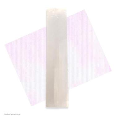Imagem de Régua Placa Pedra Selenita Bastão 15cm X 3cm - EQUILIBRIO