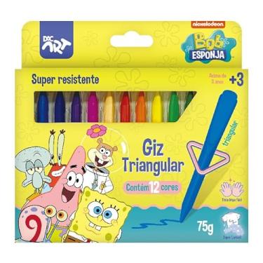 Imagem de DAC - Giz de Cera Triangular com 12 Cores - Bob Esponja