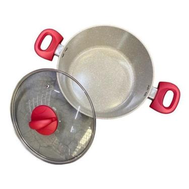 Imagem de Conjunto 4 Panelas Ceramica Antiaderente Chili - Vermelho