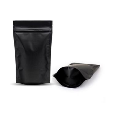 Imagem de Saco Stand Up Pouch Preto Fecho Zip - 14x22 - HAGAPACK