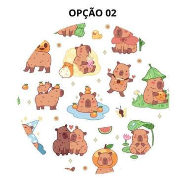 Imagem de Mouse Pad Capivara Redondo 19cm Borracha Antiderrapante - LARANJA E MI