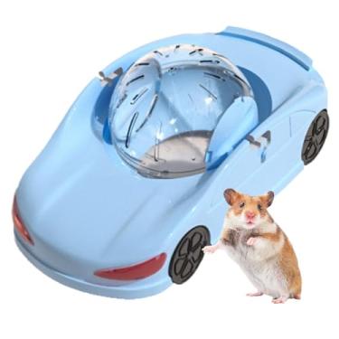 Imagem de Bola de corrida para hamster, brinquedo de exercício de hamster transparente engraçado, carro de exercício movido a animais de estimação para hamsters, furões, gerbos, pequenos animais