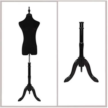 Imagem de CUTPOIY Manequim feminino alfaiates modelo falso altura ajustável corpo manequim casamento loja de roupas designer (A médio)